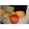 Image 2 : FIESTA WARE: 4 PLATES, 3 BOWLS & 3 PITCHERS (10 PCS)