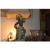 Image 2 : MID CENTURY TRIBAL DANCER CHALKWARE TABLE LAMPS (PAIR) (DOES NOT INCLUDE SHADES)