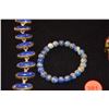 Image 2 : GORHAM STERLING SILVER LAPIS BRACELET; SIGNED & 2 BEAD BRACELETS (3 PCS)