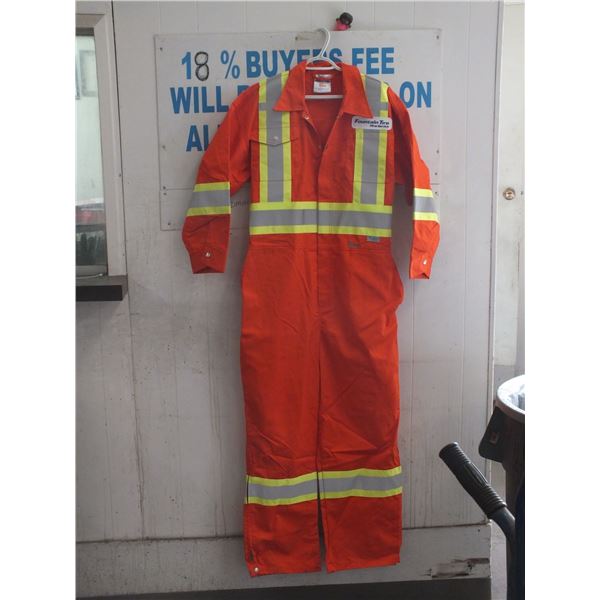 XL Orange Reflective Summer Coveralls