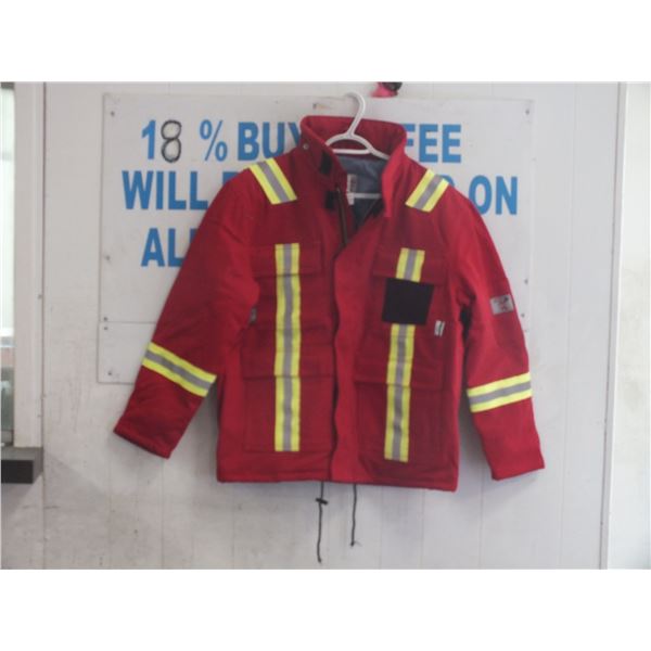 Small Red Fire Retardant Reflective Winter Work Coat