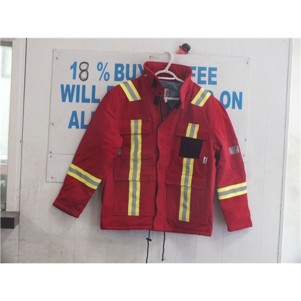 Small Red Fire Retardant Reflective Winter Work Coat