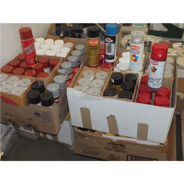 4 Boxes Of Assorted Spray Paint