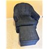 Image 1 : Upholstered Chair with Ottoman