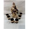 Image 1 : Ceramic Decanter and Glass Set