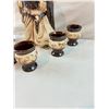 Image 3 : Ceramic Decanter and Glass Set