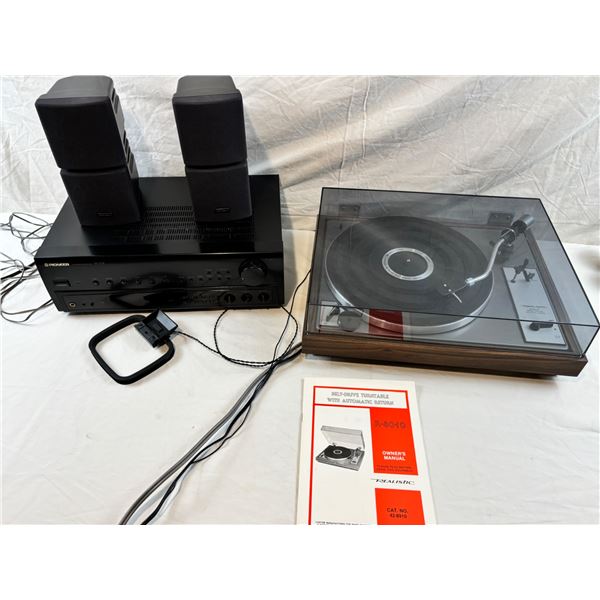 Pioneer Receiver and Realistic Turntable