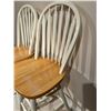 Image 1 : 2 Wood Swivel Barstools