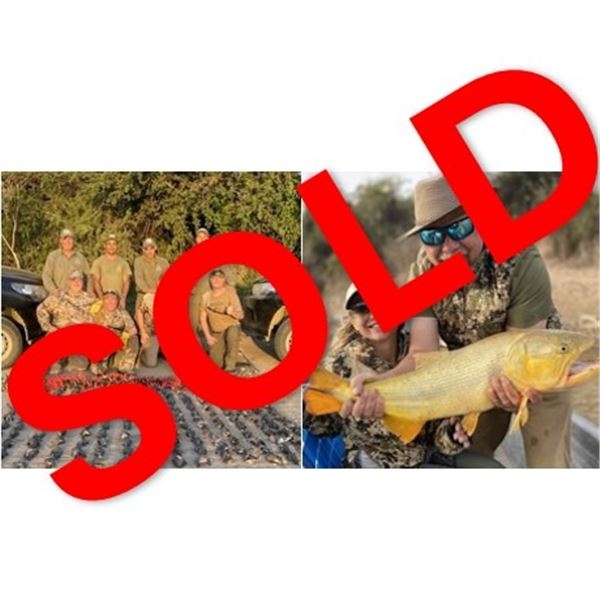 HP Wingshooting Adventures: ARGENTINA DOVE, PIGEON & FISHING for (3) Hunters for (5) Nights
