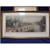 Image 1 : Two framed pcs: matted and framed print 1900 by G Kalachner canal boat: E. L. Henry, frame is 23.5 x