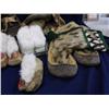 Image 6 : Large lot of Eskimo mukluks and mittens: one pr. Caribou mukluks, pr old beaded slippers, pr child's