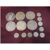 Image 1 : Lot of 6 1921 Morgan silver dollars and 10 mercury dimes (2)