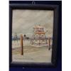 Image 5 : collection of WWI memorabilia: oil painting of prisoner of war camp platting 1946 - Poland or Russia