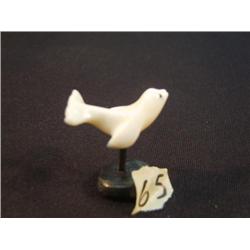 1.25" swimming seal with inset baleen eyes mounted on baleen (3)