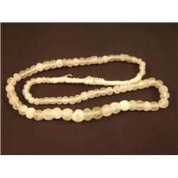 34" white trade bead necklace (3)