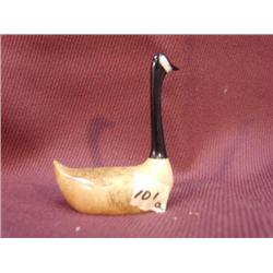 CHOICE ON 4: Whale bone goose by Aningayou, 3.75" tall (2)