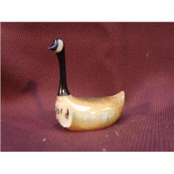 CHOICE ON 4: Whale bone goose by Aningayou, 3.75" tall (2)