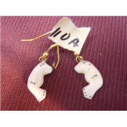 CHOICE ON 5: Ivory earrings by Robert Kokuluk -seal, whale, musk ox