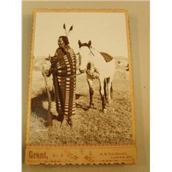 CHOICE ON 7: early Indian photographs Indian w/ gun and horse by Grant from Lamar MI(3)