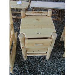 CHOICE ON 2: Montana Lodge pole pine night stand with drawer  (248)