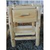 Image 2 : CHOICE ON 2: Montana Lodge pole pine night stand with drawer  (248)