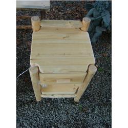 CHOICE ON 2: Montana Lodge pole pine night stand with drawer  (248)
