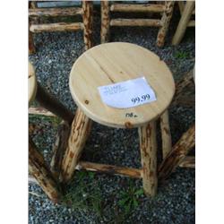CHOICE ON 4: Montana Lodge pole pine short barstools  (248)