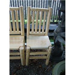 CHOICE ON 11: Montana Lodge pole pine dining room chairs  (248)