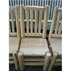 CHOICE ON 11: Montana Lodge pole pine dining room chairs  (248)