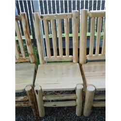CHOICE ON 11: Montana Lodge pole pine dining room chairs  (248)