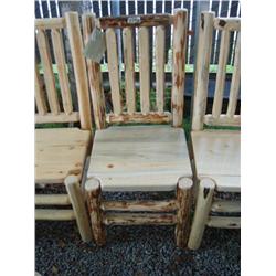 CHOICE ON 11: Montana Lodge pole pine dining room chairs  (248)