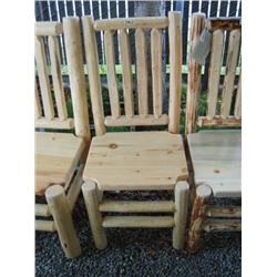 CHOICE ON 11: Montana Lodge pole pine dining room chairs  (248)