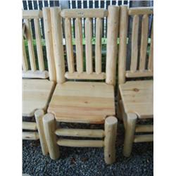 CHOICE ON 11: Montana Lodge pole pine dining room chairs  (248)