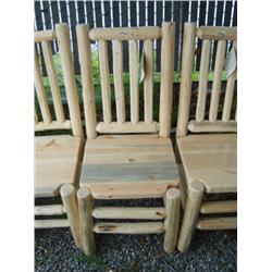 CHOICE ON 11: Montana Lodge pole pine dining room chairs  (248)