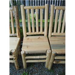 CHOICE ON 11: Montana Lodge pole pine dining room chairs  (248)