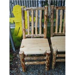 CHOICE ON 11: Montana Lodge pole pine dining room chairs  (248)