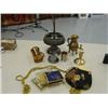 Image 3 : Three antique cameras, collection of masks, asst. silk purses, glass balloon lamp, and asst. items (