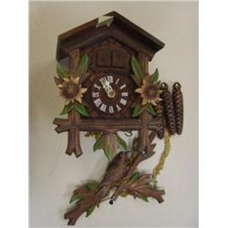 Coo Coo clock, and a thermometer and barometer (254)