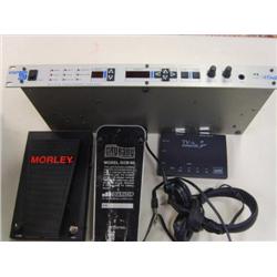 Large lot of guitar related material, include. Morley pro series wah silent switching pwass, cry bab