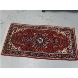 5x28in hand tied oriental carpet made in India (258)