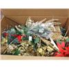 Image 14 : Four shelves of Christmas items, comic books, 7 boxes with knifes in them brand new, framed art work