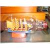Image 4 : Lot of 2 shelves of nautical ships in a bottle & shadow boxes (8888)