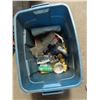 Image 2 : tote of gloves , gas line antifreeze , straps , electrical hardware