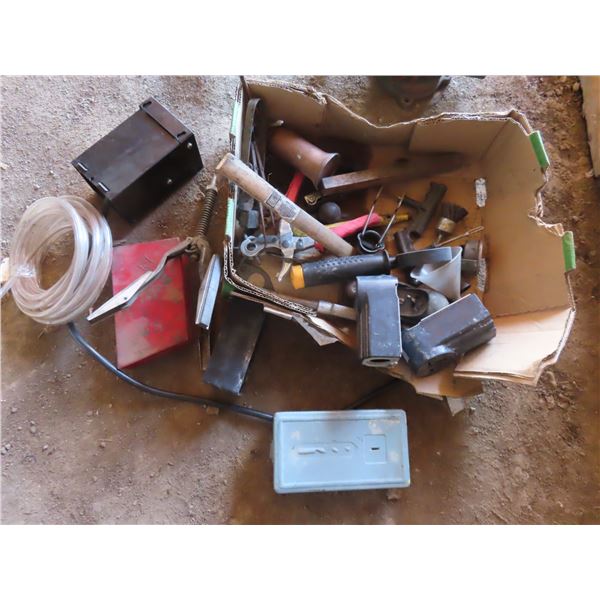 box of assorted hardware