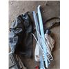 Image 2 : BBQ cover, leaf blower bag, metal rods