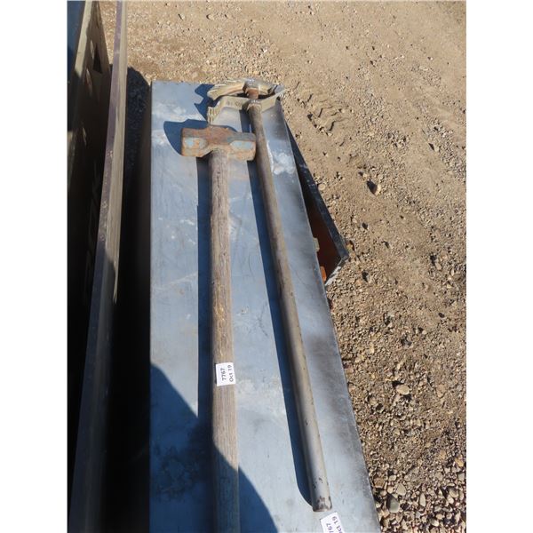 metal bender and sledge hammer