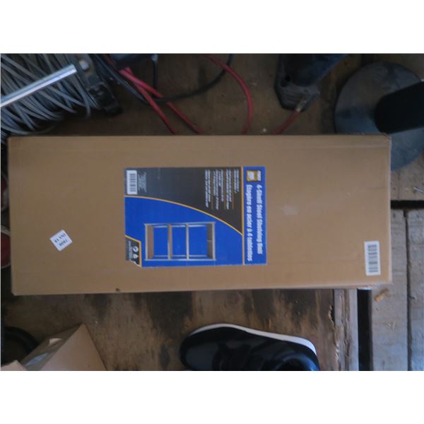 new in box metal shelving