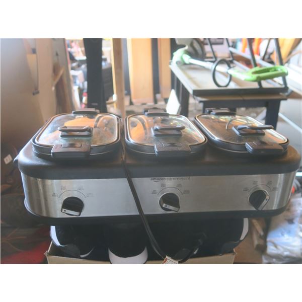 stainless steel buffet server