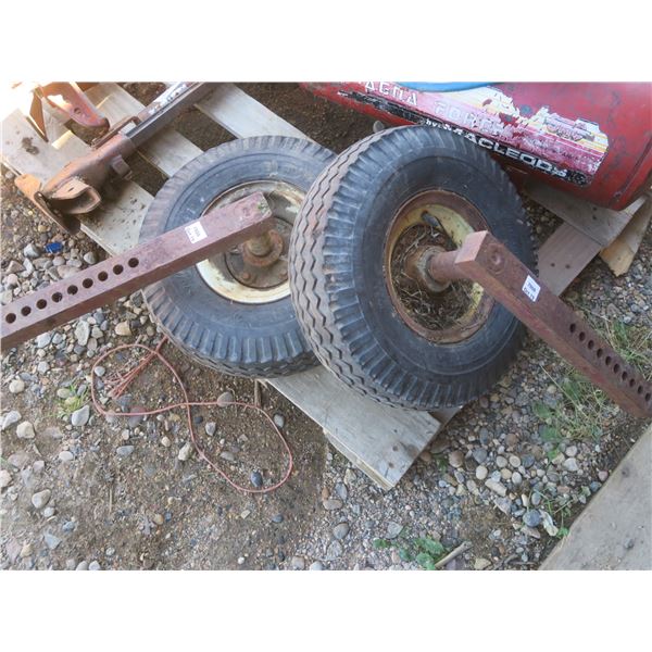 set of tow truck dolly wheels