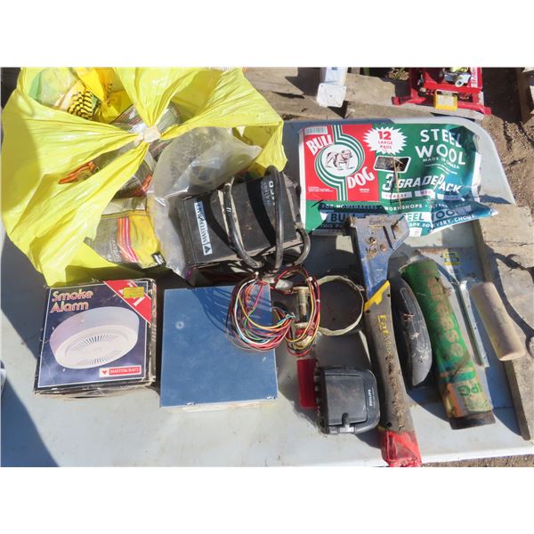 steel wool , timer , oil filter tools , sanding blocking tools